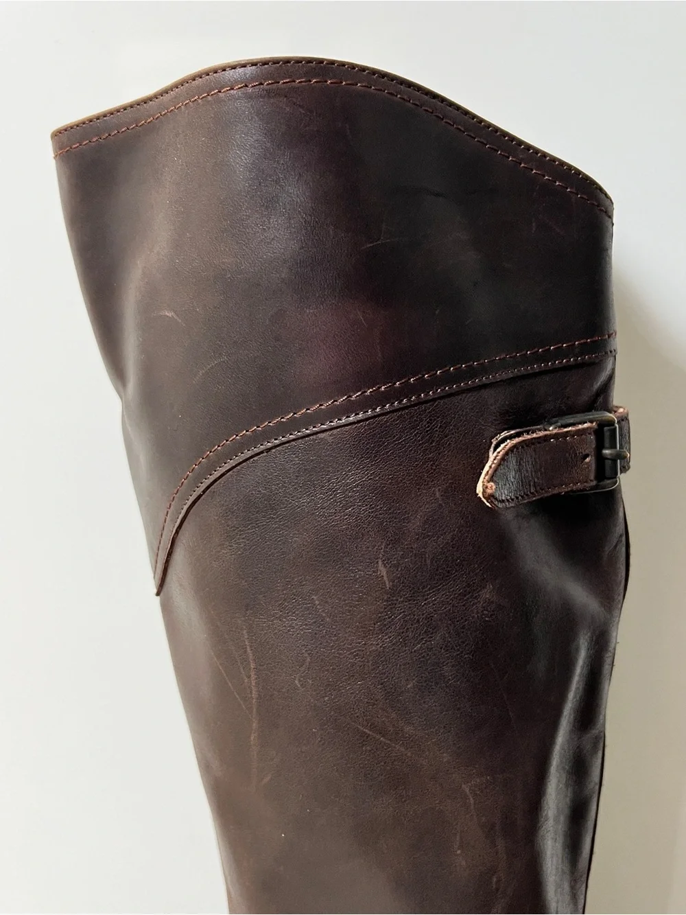 Frye Dorado 77561 Women’s Size 10 Dark Brown Leather Riding Boots Made Spain